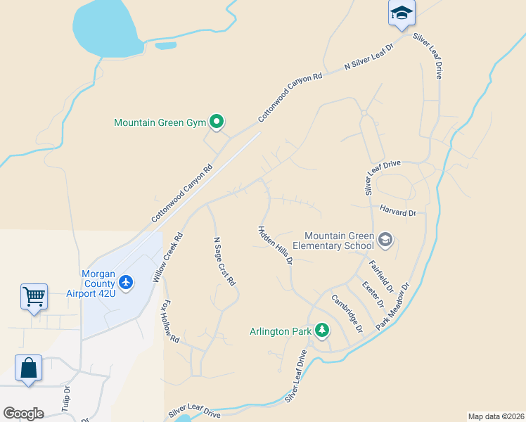 map of restaurants, bars, coffee shops, grocery stores, and more near 6167 Hidden Hills Drive in Morgan