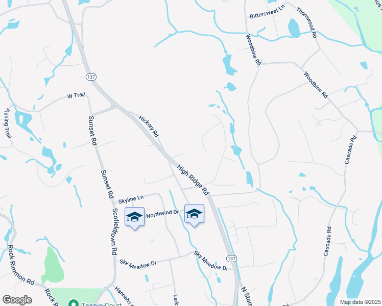 map of restaurants, bars, coffee shops, grocery stores, and more near 27 Bracchi Drive in Stamford