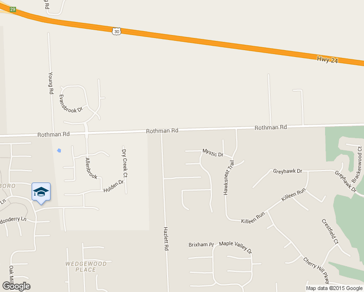 map of restaurants, bars, coffee shops, grocery stores, and more near 7914 Rothman Road in Fort Wayne