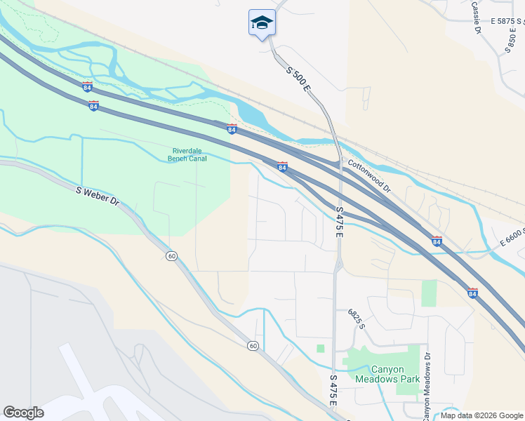 map of restaurants, bars, coffee shops, grocery stores, and more near 296 Kingston Drive in South Weber