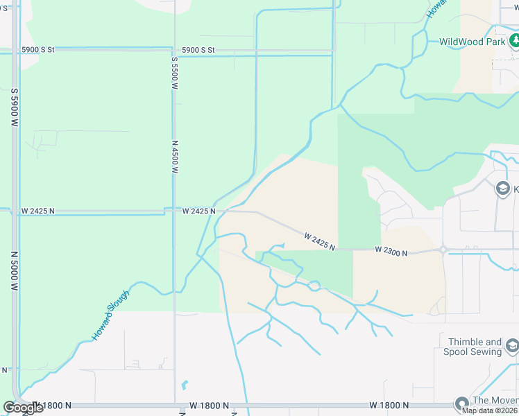 map of restaurants, bars, coffee shops, grocery stores, and more near 4261 West 2425 North in Hooper