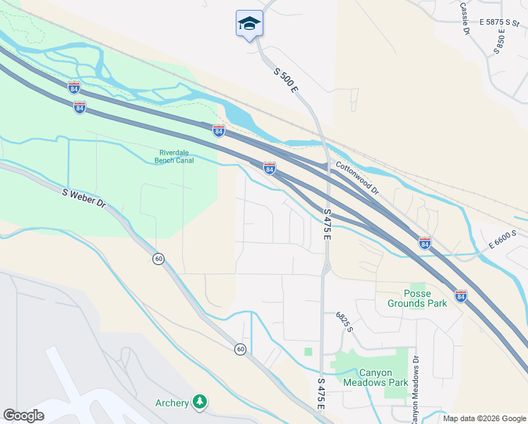 map of restaurants, bars, coffee shops, grocery stores, and more near 329 Kingston Drive in South Weber