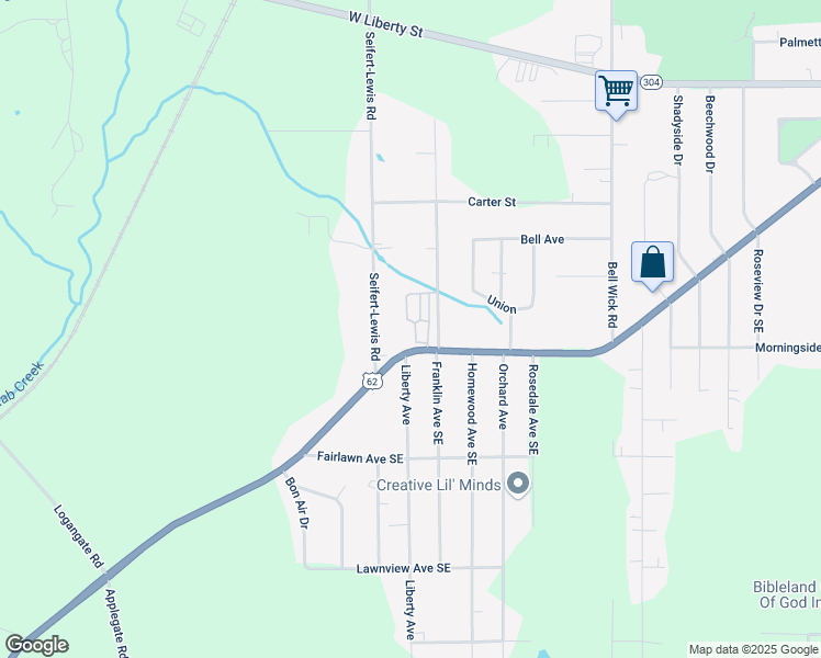 map of restaurants, bars, coffee shops, grocery stores, and more near 5925 Youngstown Hubbard Road in Hubbard