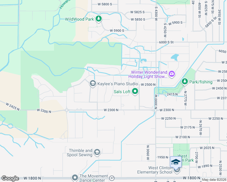 map of restaurants, bars, coffee shops, grocery stores, and more near 2413 North Eurasian Crane Road in Clinton