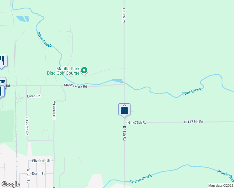 map of restaurants, bars, coffee shops, grocery stores, and more near 1495 East 18th Road in Streator