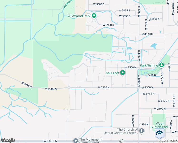 map of restaurants, bars, coffee shops, grocery stores, and more near 2444 North Stanley Crane Drive in Clinton