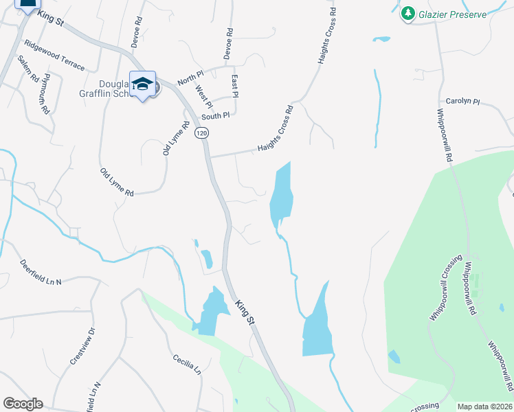map of restaurants, bars, coffee shops, grocery stores, and more near 1 Autumn Way in Chappaqua