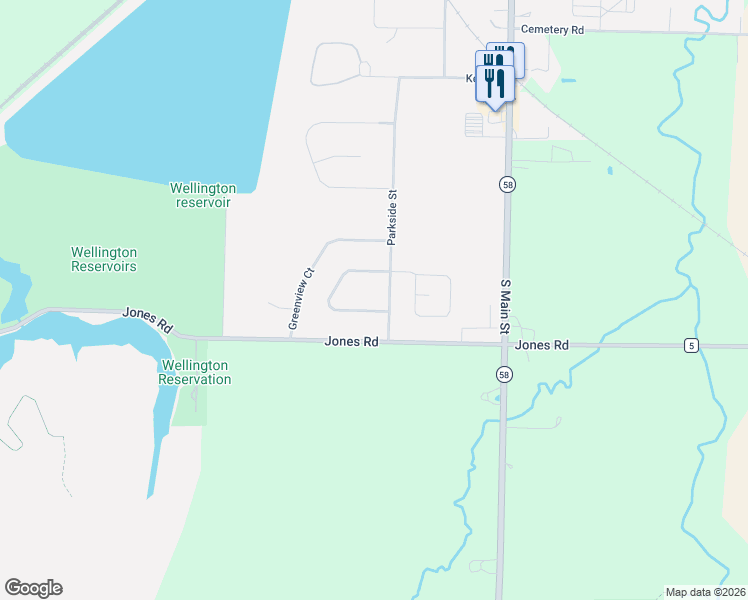 map of restaurants, bars, coffee shops, grocery stores, and more near 286 Findley Avenue in Wellington