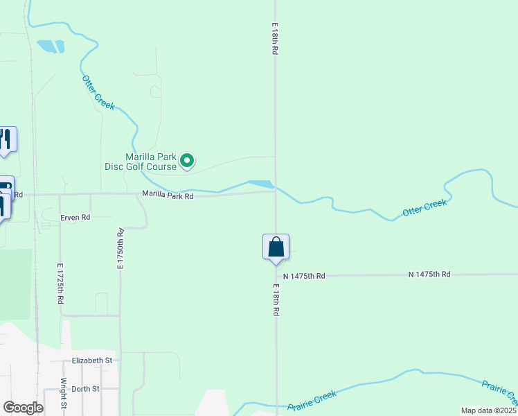 map of restaurants, bars, coffee shops, grocery stores, and more near 1495 East 18th Road in Streator