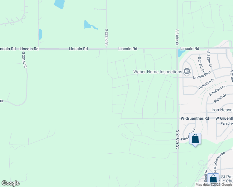 map of restaurants, bars, coffee shops, grocery stores, and more near 11012 South 222nd Street in Sarpy