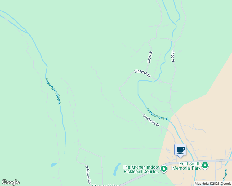 map of restaurants, bars, coffee shops, grocery stores, and more near 6195 Creekside Drive in Morgan