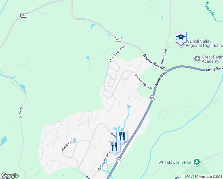 map of restaurants, bars, coffee shops, grocery stores, and more near 36 Indian Field Drive in Hamburg