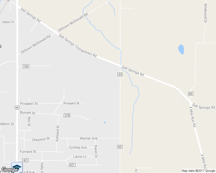 map of restaurants, bars, coffee shops, grocery stores, and more near 3418 Niles Carver Road in Mineral Ridge