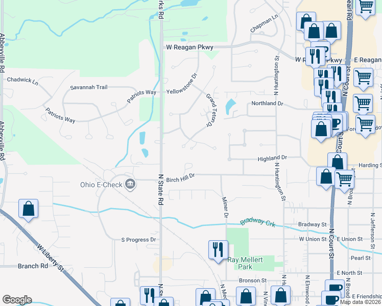 map of restaurants, bars, coffee shops, grocery stores, and more near 5254 Ridgetop Court in Medina