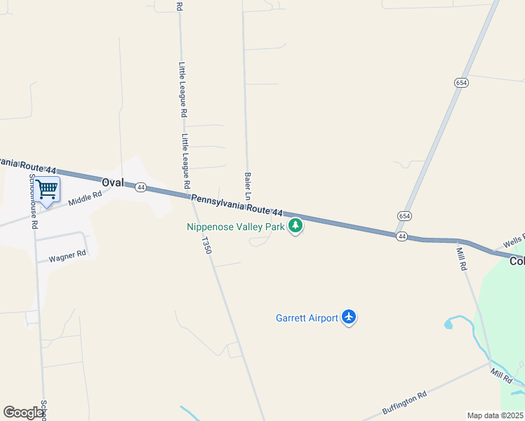 map of restaurants, bars, coffee shops, grocery stores, and more near 7140-7616 Highway 44 in Williamsport