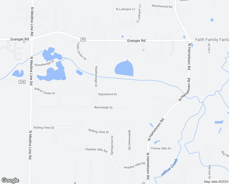 map of restaurants, bars, coffee shops, grocery stores, and more near 4583 Daylesford Drive in Akron