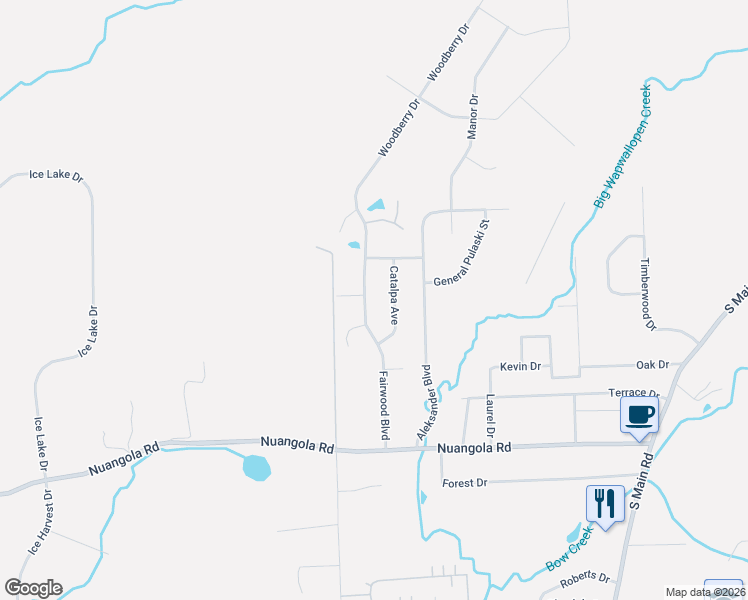map of restaurants, bars, coffee shops, grocery stores, and more near 76 Catalpa Avenue in Mountain Top