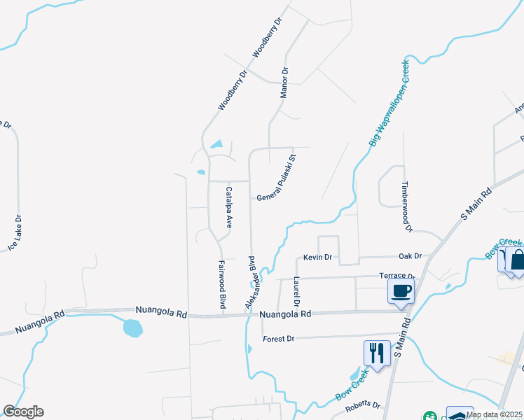 map of restaurants, bars, coffee shops, grocery stores, and more near 39 Aleksander Boulevard in Mountain Top