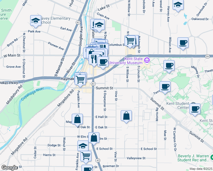 map of restaurants, bars, coffee shops, grocery stores, and more near 12 Tonkin Court in Kent