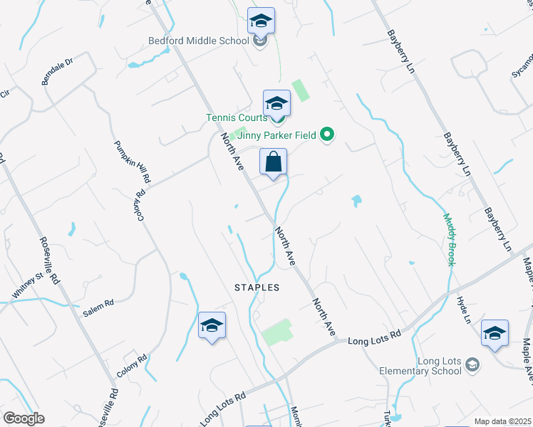map of restaurants, bars, coffee shops, grocery stores, and more near 1 Tulip Lane in Westport