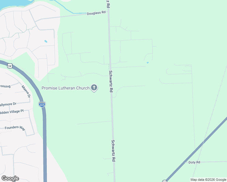 map of restaurants, bars, coffee shops, grocery stores, and more near 7324 Schwartz Road in Fort Wayne