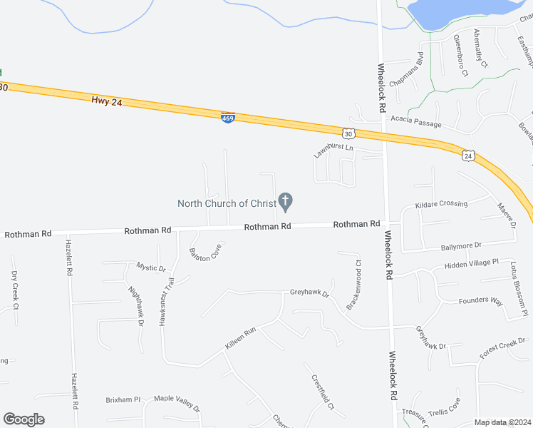 map of restaurants, bars, coffee shops, grocery stores, and more near 8723 Rothman Road in Fort Wayne