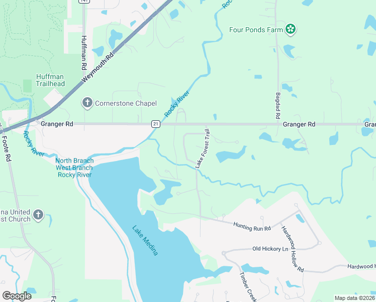 map of restaurants, bars, coffee shops, grocery stores, and more near 3846 Falcon Ridge Drive in Medina