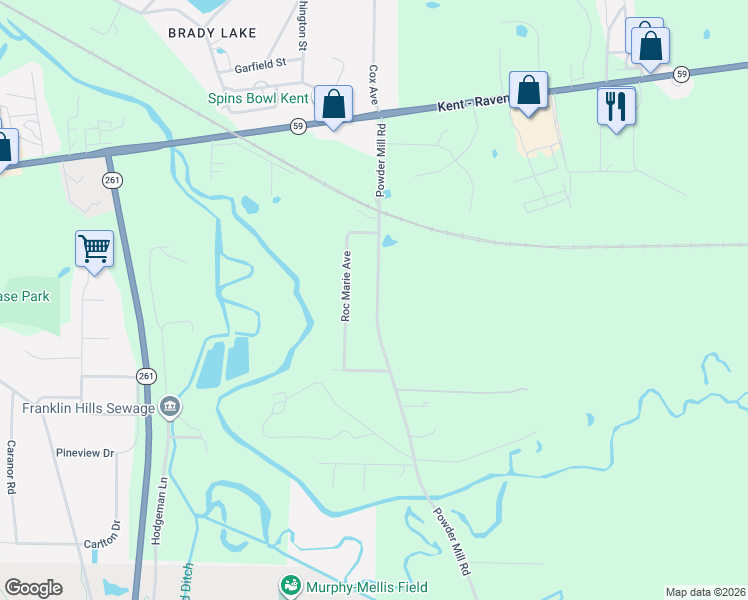 map of restaurants, bars, coffee shops, grocery stores, and more near 5903 Powder Mill Road in Kent