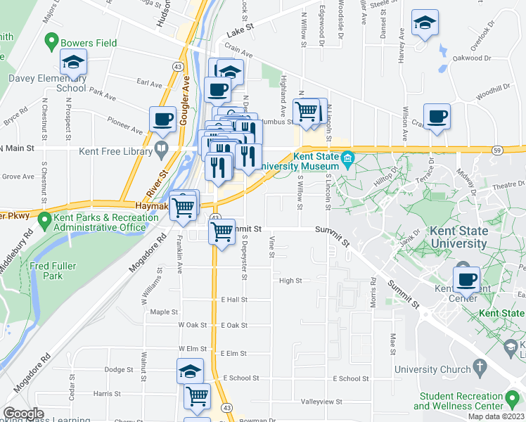 map of restaurants, bars, coffee shops, grocery stores, and more near 12 Tonkin Court in Kent