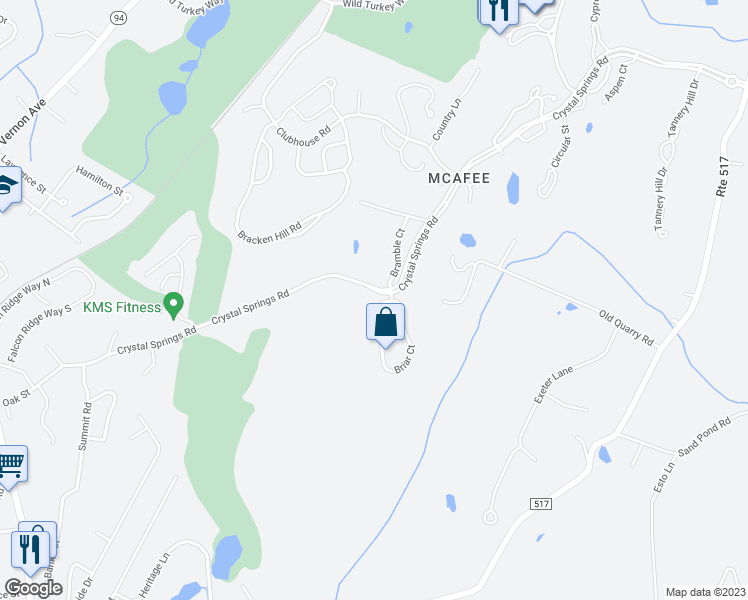 map of restaurants, bars, coffee shops, grocery stores, and more near 6 Briar Court in Hamburg