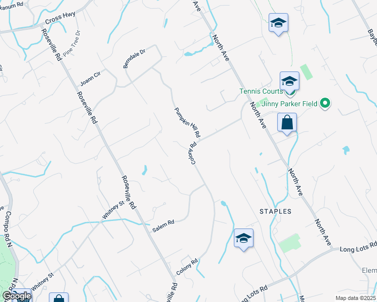 map of restaurants, bars, coffee shops, grocery stores, and more near 57 Colony Road in Westport