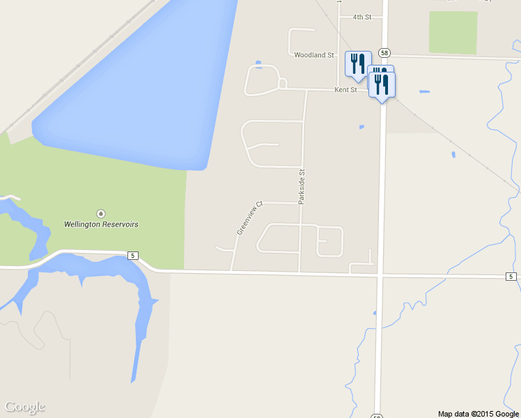map of restaurants, bars, coffee shops, grocery stores, and more near 329 Greenview Court in Wellington