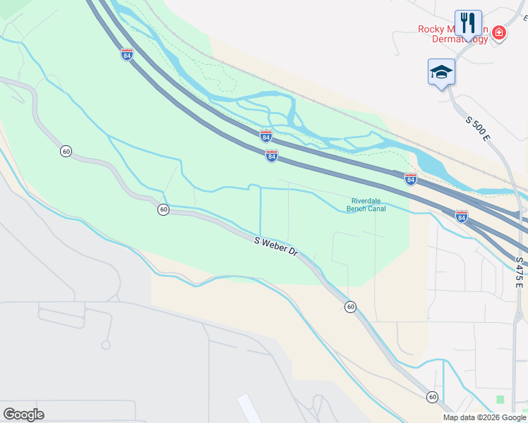 map of restaurants, bars, coffee shops, grocery stores, and more near 174 W South Weber Dr in South Weber