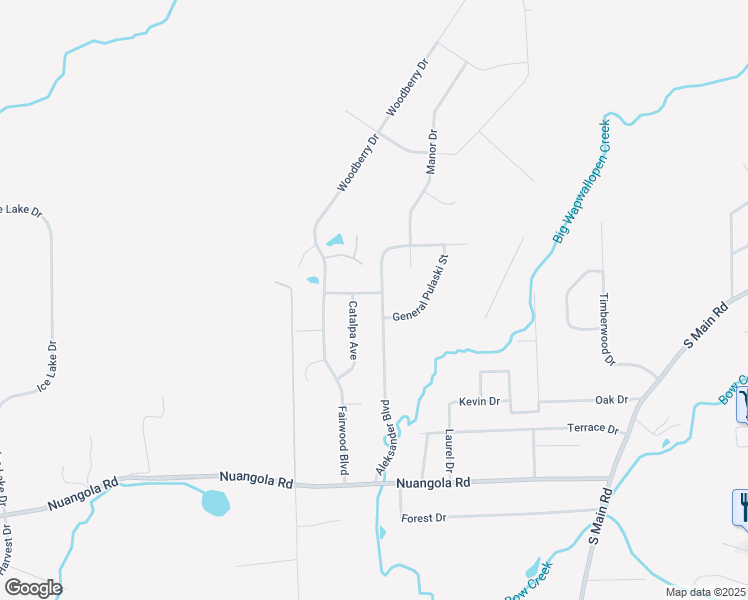 map of restaurants, bars, coffee shops, grocery stores, and more near 50 Aleksander Blvd in Mountain Top