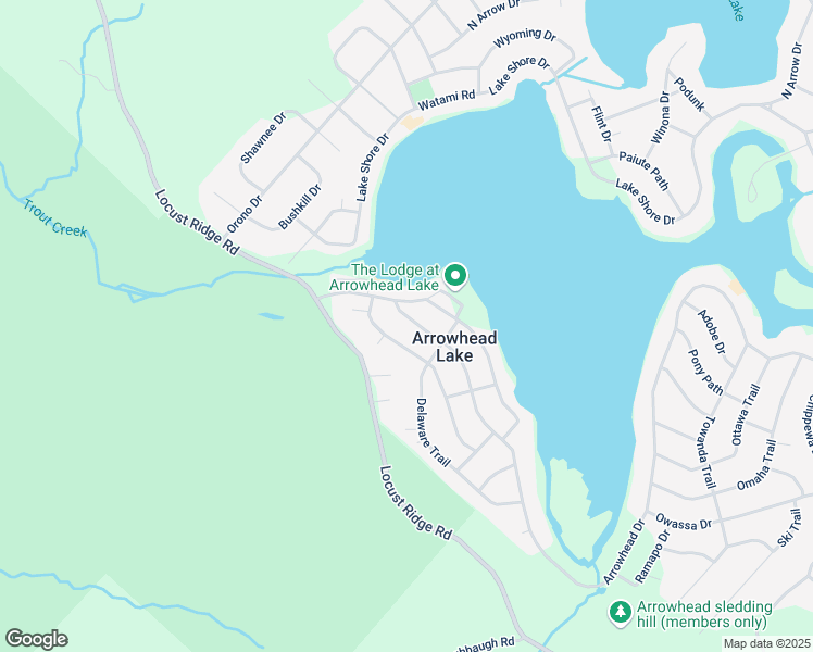 map of restaurants, bars, coffee shops, grocery stores, and more near 110 Mohican Trail in Monroe County