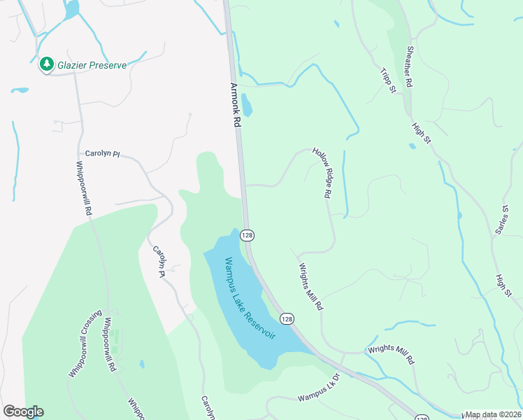 map of restaurants, bars, coffee shops, grocery stores, and more near 26 Hollow Ridge Road in Westchester County