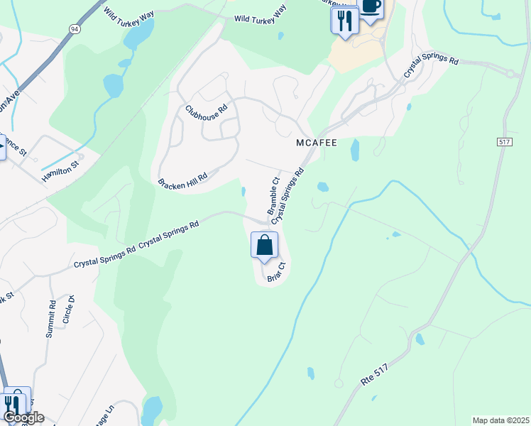 map of restaurants, bars, coffee shops, grocery stores, and more near 6 Briar Court in Hamburg