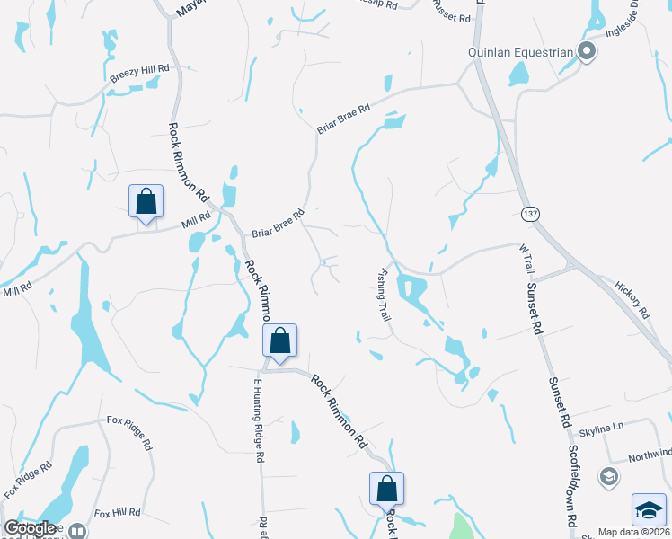 map of restaurants, bars, coffee shops, grocery stores, and more near 62 Briar Woods Trail in Stamford