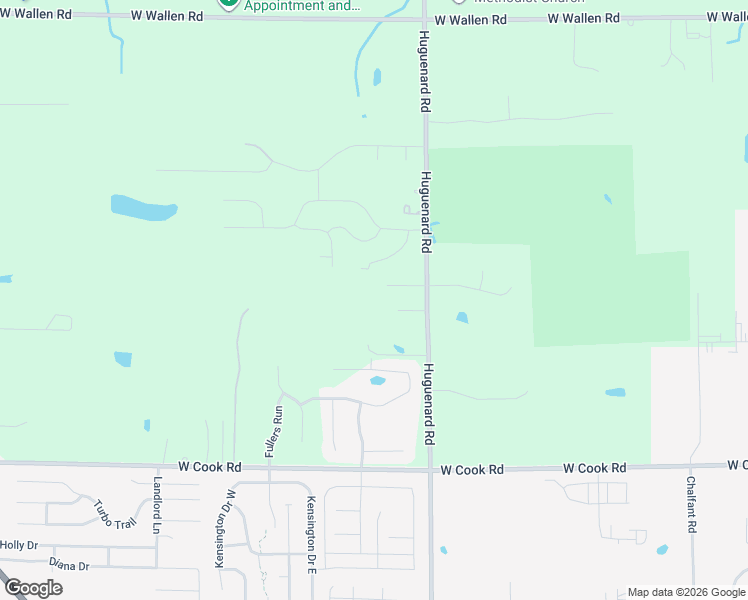 map of restaurants, bars, coffee shops, grocery stores, and more near 8005 Huguenard Road in Fort Wayne