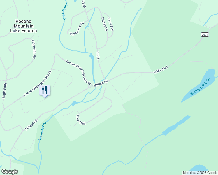 map of restaurants, bars, coffee shops, grocery stores, and more near Big Egypt Rd in Bushkill