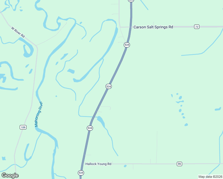 map of restaurants, bars, coffee shops, grocery stores, and more near 3351 State Route 534 in Newton Falls