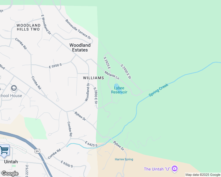 map of restaurants, bars, coffee shops, grocery stores, and more near South 2900 East Street in Ogden