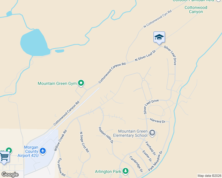 map of restaurants, bars, coffee shops, grocery stores, and more near 6363 Willow Creek Road in Morgan