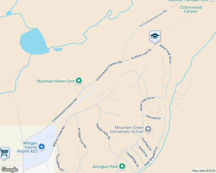 map of restaurants, bars, coffee shops, grocery stores, and more near 6363 Willow Creek Road in Morgan