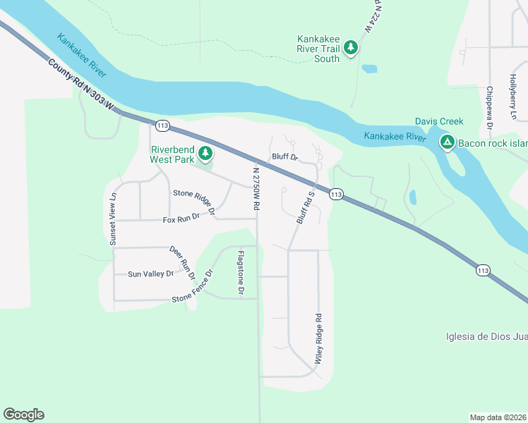 map of restaurants, bars, coffee shops, grocery stores, and more near 2349 North 2750W Road in Kankakee