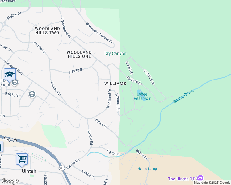map of restaurants, bars, coffee shops, grocery stores, and more near 4194 East 6025 South in Ogden