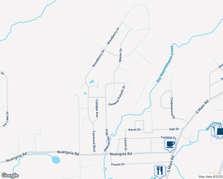 map of restaurants, bars, coffee shops, grocery stores, and more near 3 General Sikorski Court in Mountain Top