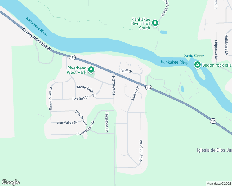 map of restaurants, bars, coffee shops, grocery stores, and more near 2349 North 2750W Road in Kankakee