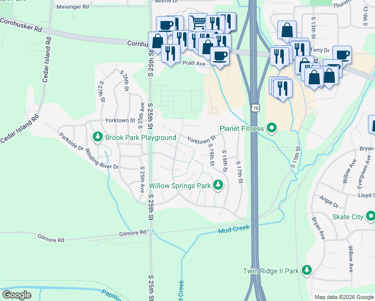 map of restaurants, bars, coffee shops, grocery stores, and more near 2306 Arlington Place in Bellevue