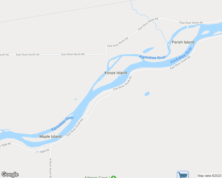map of restaurants, bars, coffee shops, grocery stores, and more near 8990 East River South Road in Momence